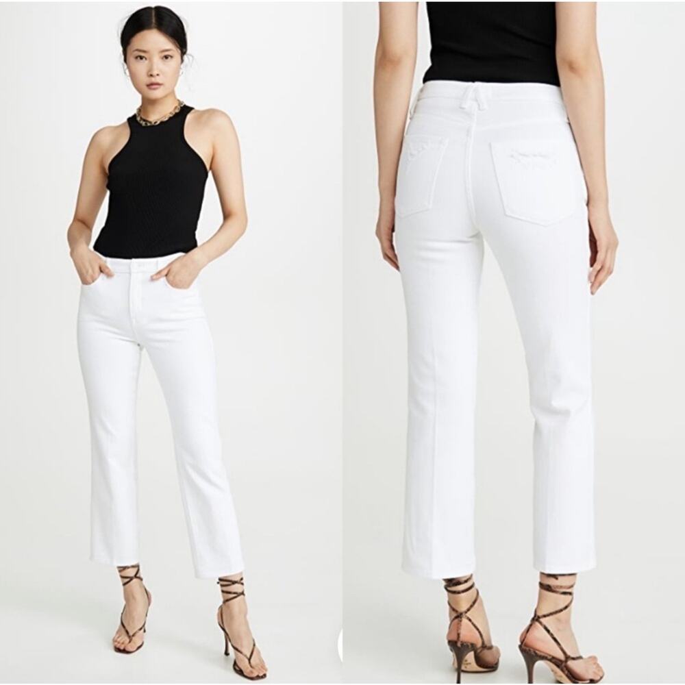 Good American Good Curve Straight Jeans in White Light Wash Size 6/28